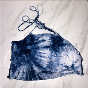 Tie dye blue strap shirt never used